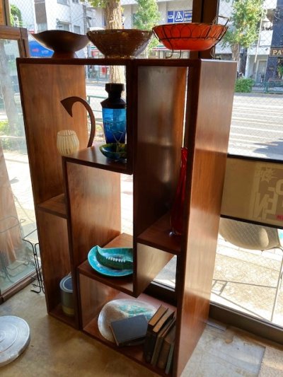 画像1: Modern Wood Shelf