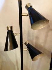 画像1: 3灯 Black StandLamp (1)
