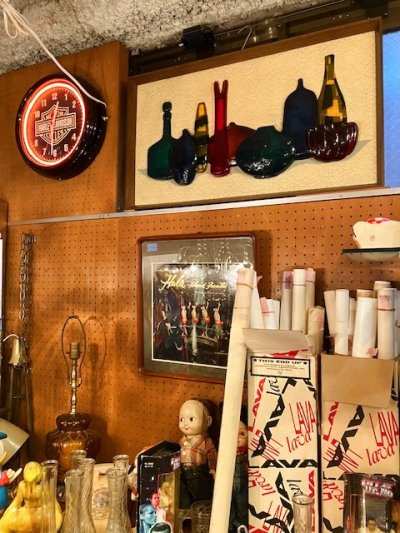 画像1: "Richter Artcraft" Glass Bottle Wall Art