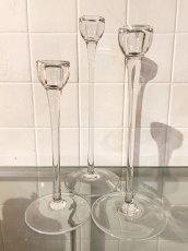 画像1: 3P Glass Candle Stand (1)