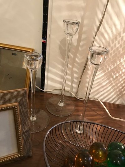 画像1: 3P Glass Candle Stand