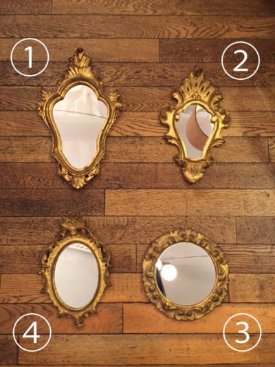 画像3: "Made In Italy" Gold Wall Mirror