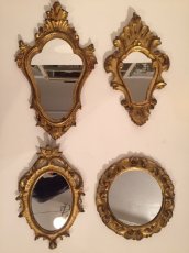 画像1: "Made In Italy" Gold Wall Mirror (1)