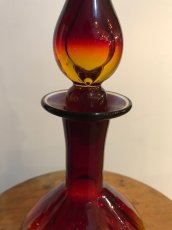 画像3: Red Glass Liqueur Decanter (3)