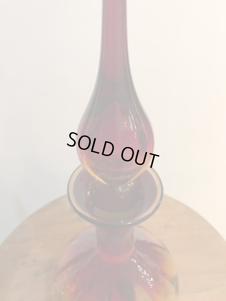 画像5: Red Glass Liqueur Decanter (5)