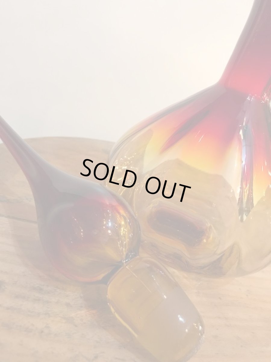 画像8: Red Glass Liqueur Decanter (8)