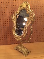 画像1: Gold Desktop Mirror (1)
