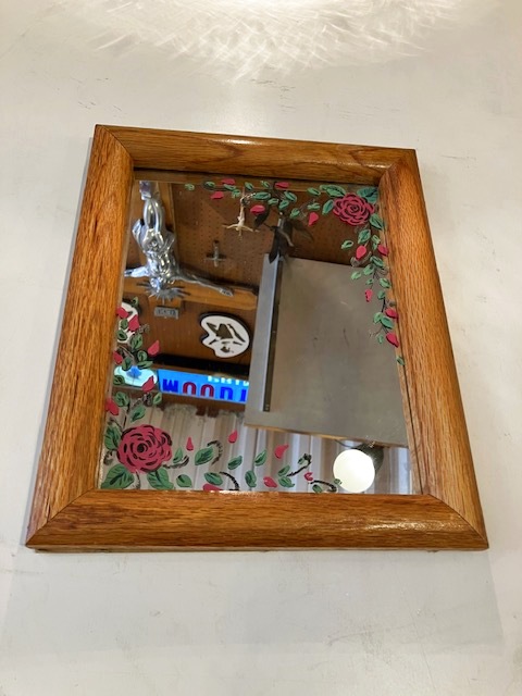 画像1: Vintage Flower Mirror (1)